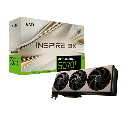 MSI GeForce RTX 5070 Ti 16G INSPIRE 3X OC Graphics Card