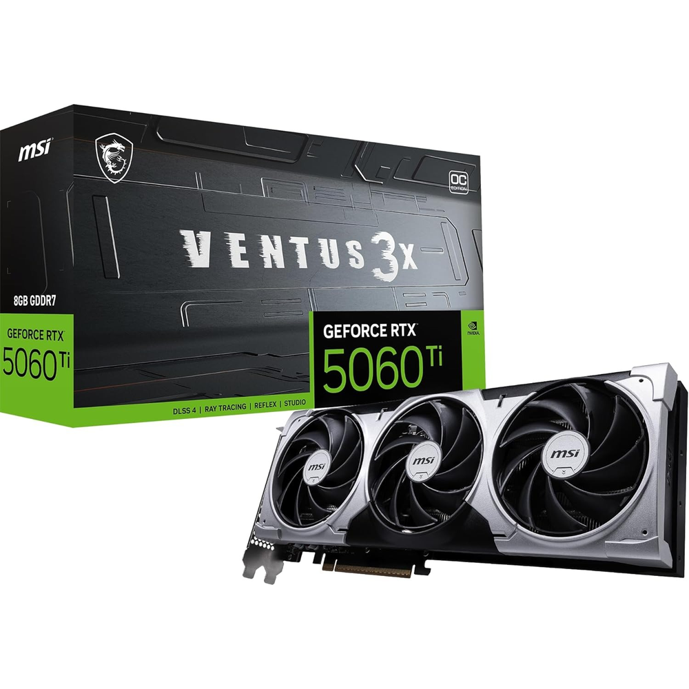 MSI GeForce RTX 5060 Ti 8G VENTUS 3X OC Graphics Card