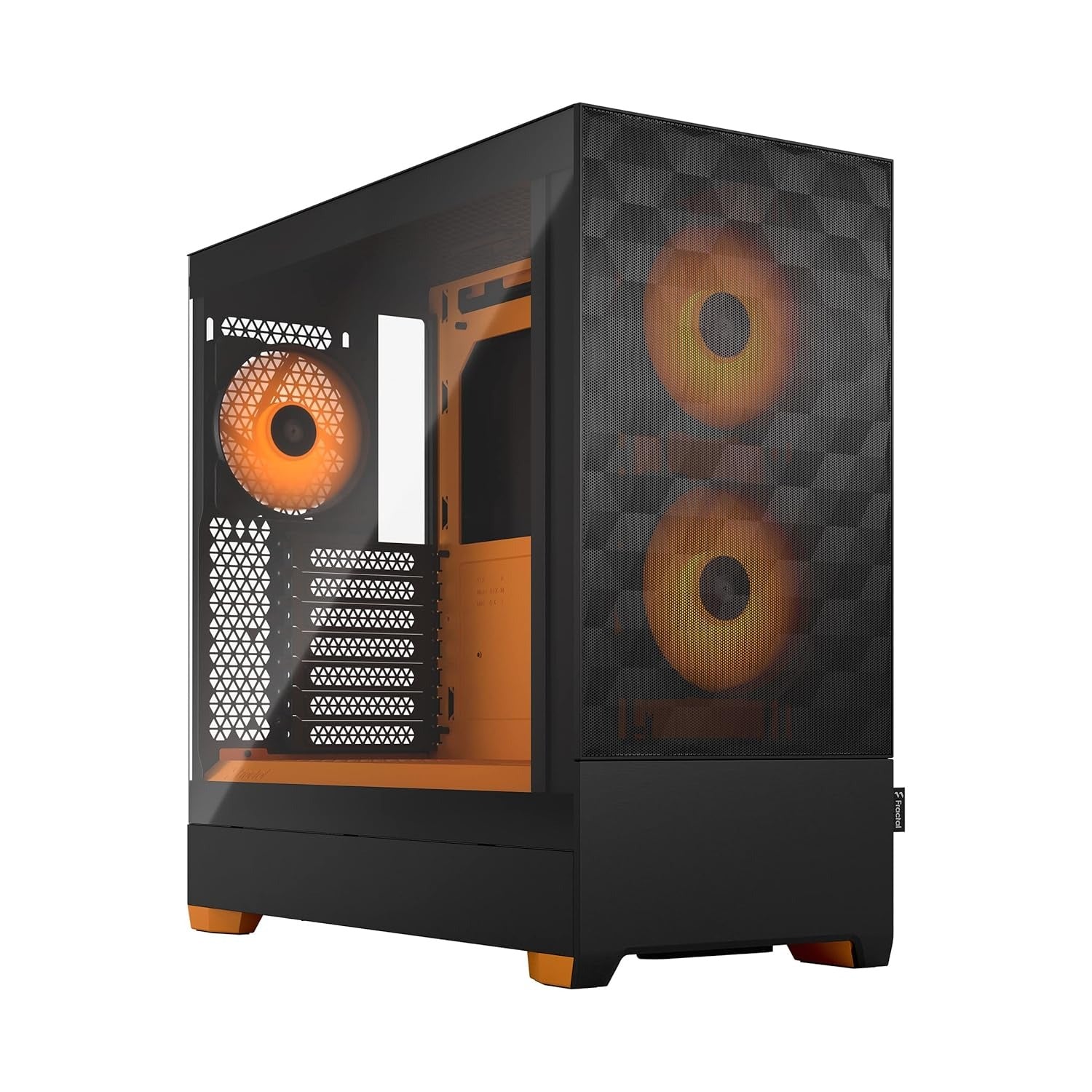Fractal Design Pop Air RGB Orange Core TG Clear Tint ATX Mid Tower Cab ...