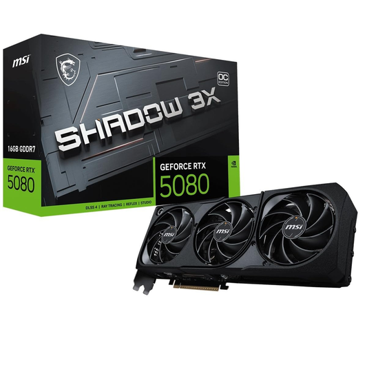 MSI GeForce RTX 5080 16G SHADOW 3X OC Graphics Card