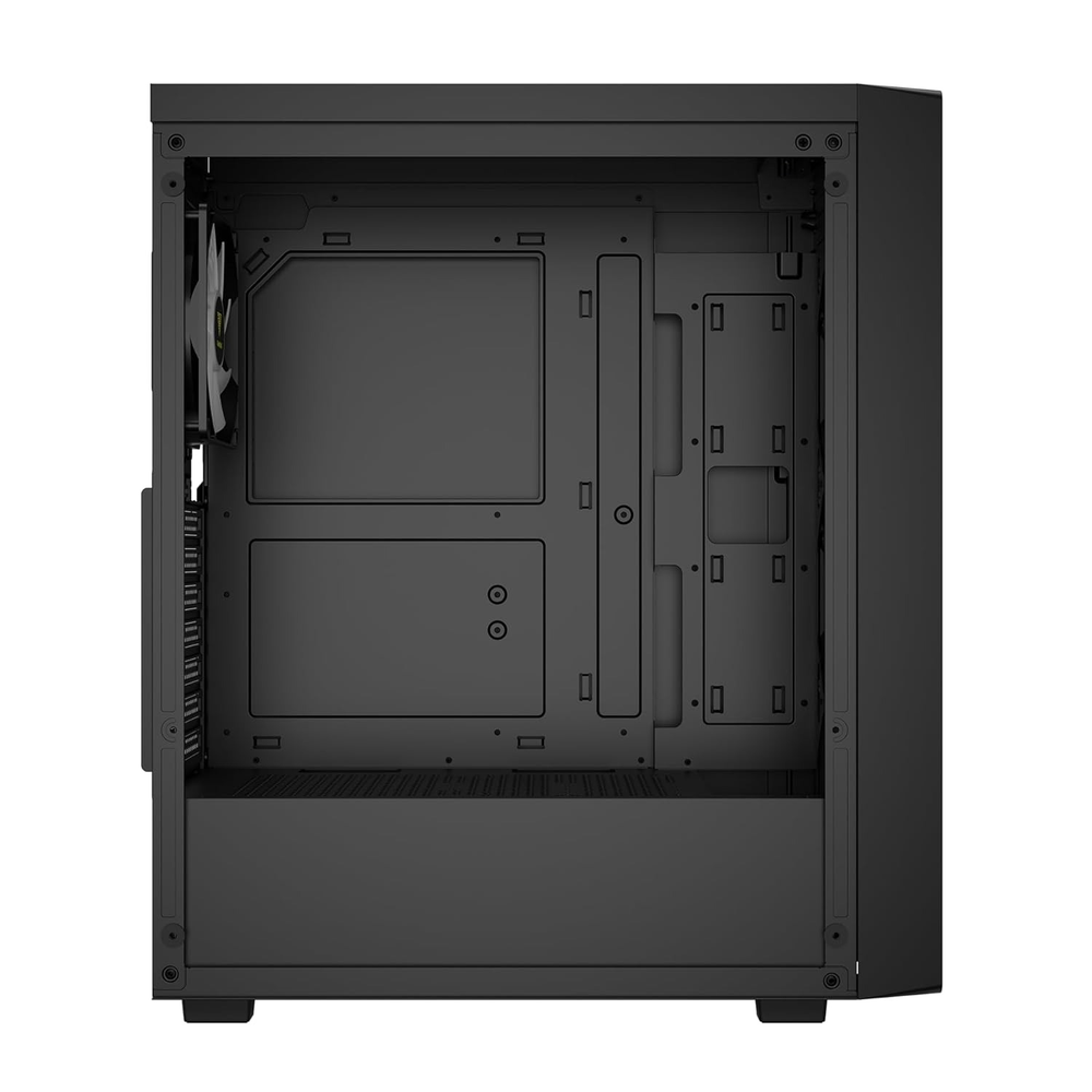 GAMDIAS AURA GC4 Elite ARGB ATX Mid Tower Gaming Case (Real Walnut Mesh Front, Black)