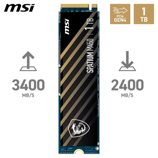MSI SPATIUM M450 1TB PCIe 4.0 NVMe M.2 V1 SSD