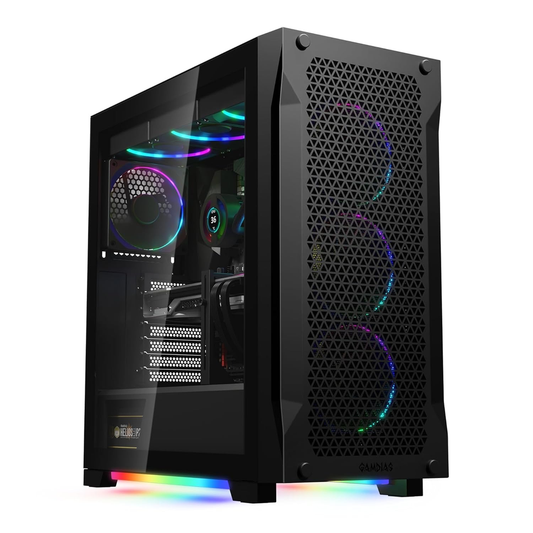 GAMDIAS Athena P1 ARGB ATX Mid Tower Gaming Case (Black)