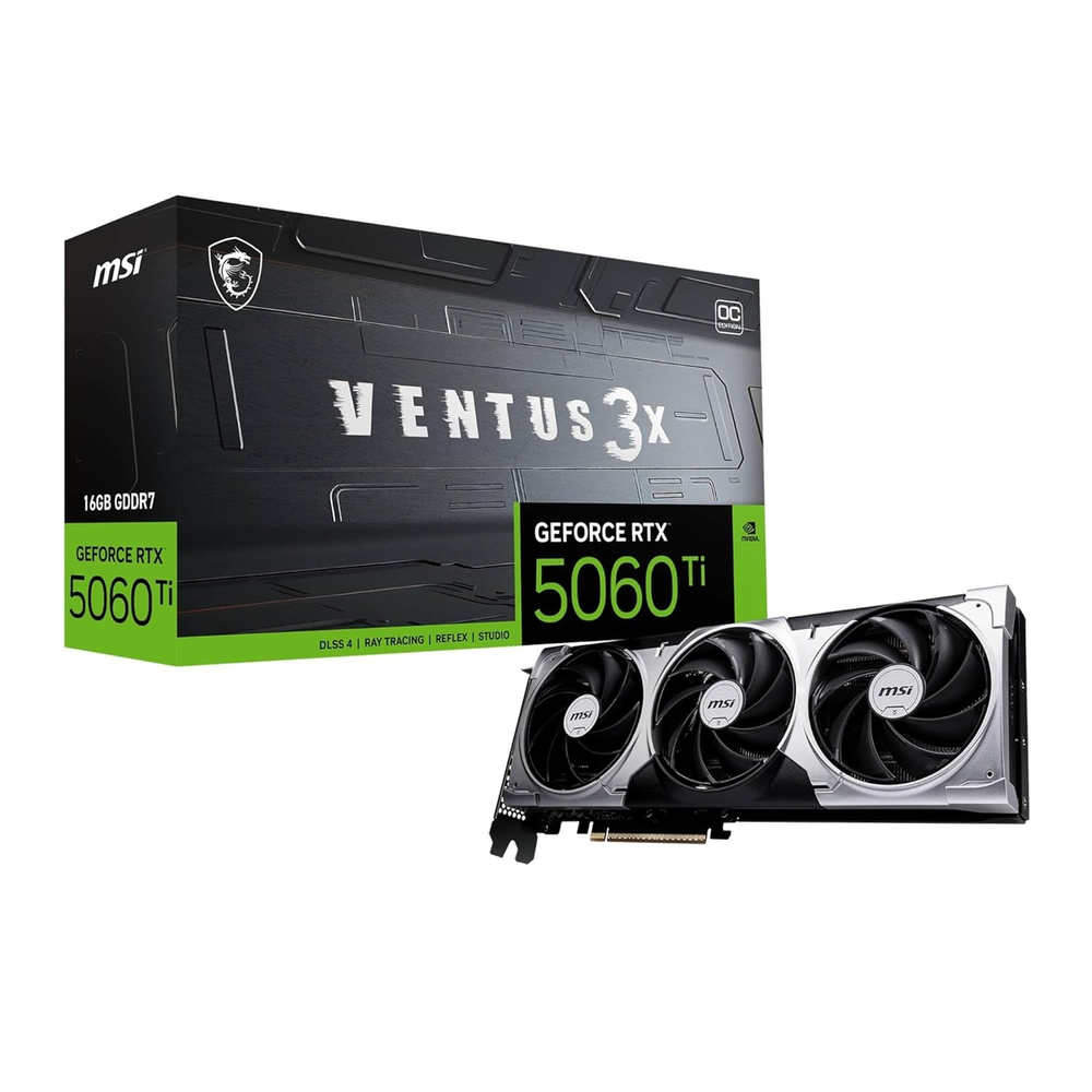 MSI GeForce RTX 5060 Ti 16G VENTUS 3X OC Graphics Card