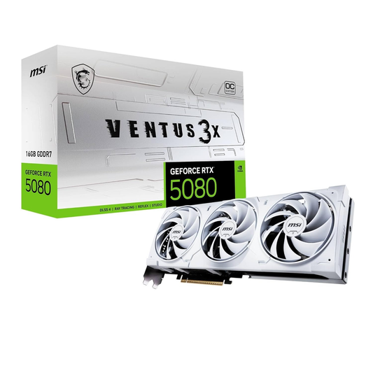 MSI GeForce RTX 5080 16G VENTUS 3X OC WHITE Graphics Card