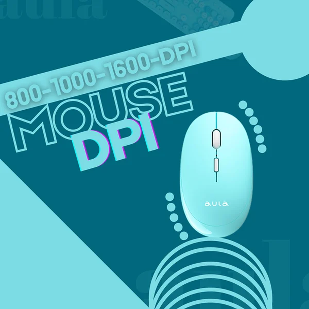 AULA AC306 Type2 Wireless Retro Keys Keyboard & Mouse Combo | Blue (AC306U2)