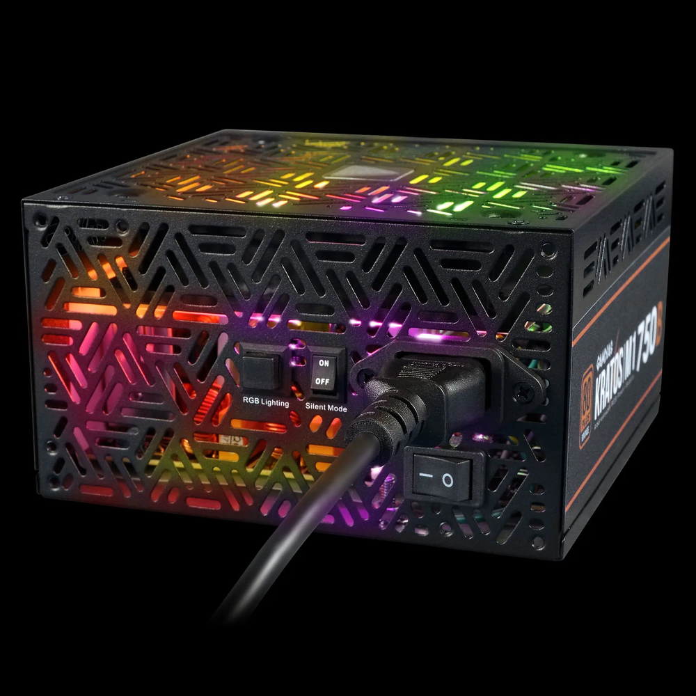 GAMDIAS KRATOS M1-750B 750W 80+ Bronze ARGB Non-Modular ATX Power Supply (Ultra-Silent Fan, Neon-Flex ARGB, 4x PCIe)