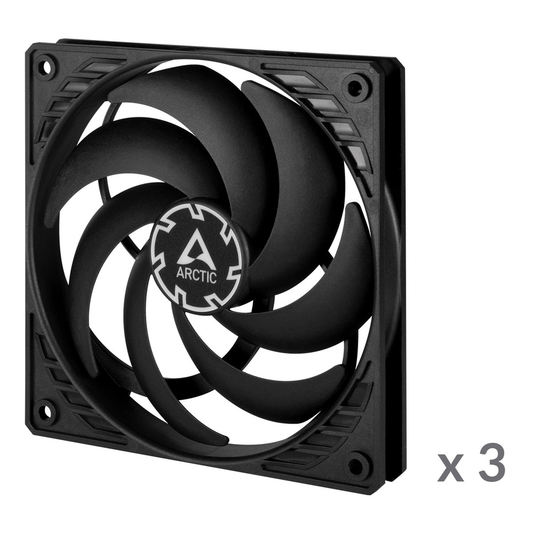 ARCTIC P12 Slim PWM PST 120mm Low-Profile Case Fan (3-Pack)