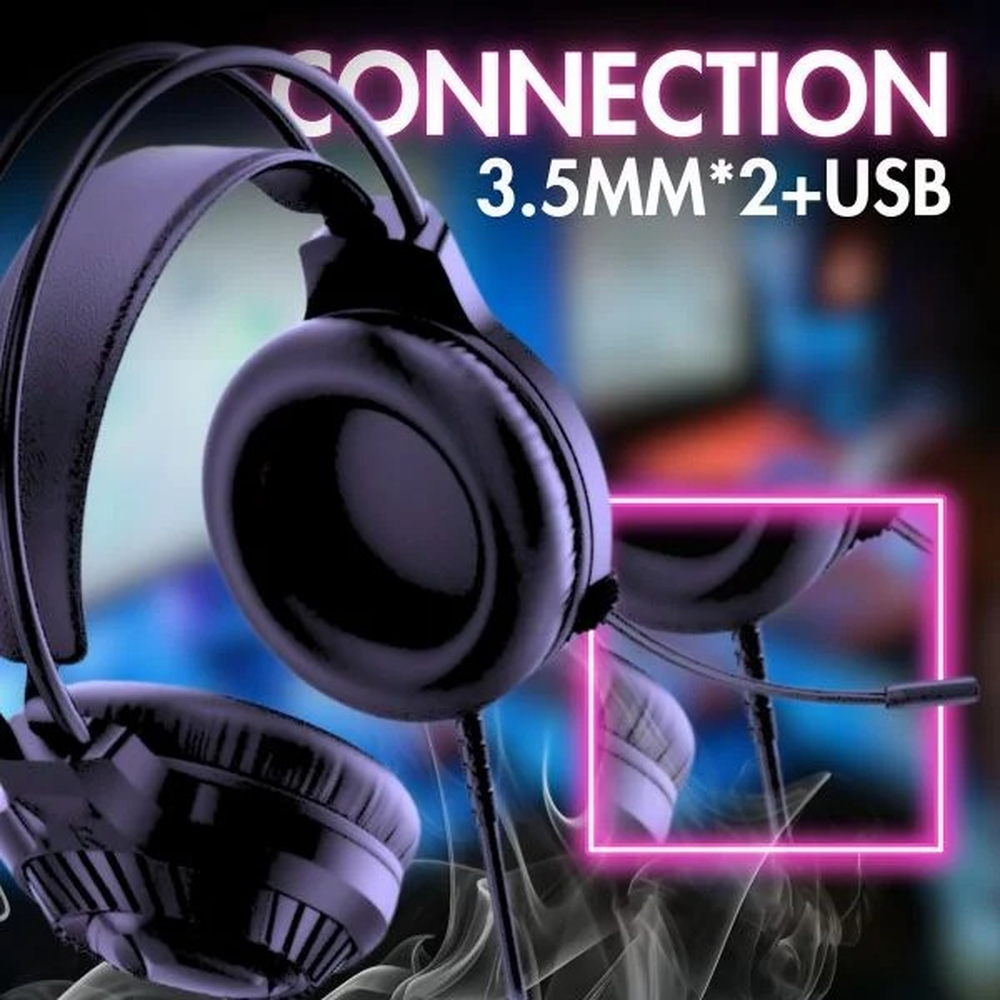 AULA S605 RGB Wired Gaming Headset | Black (S605B)