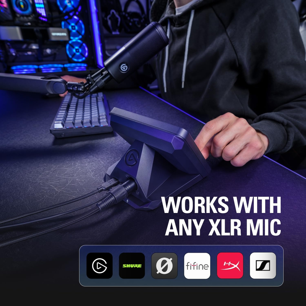 Elgato XLR Dock MK.2 for Stream Deck + - Professional Audio Interface with 80dB Gain and Onboard DSP
