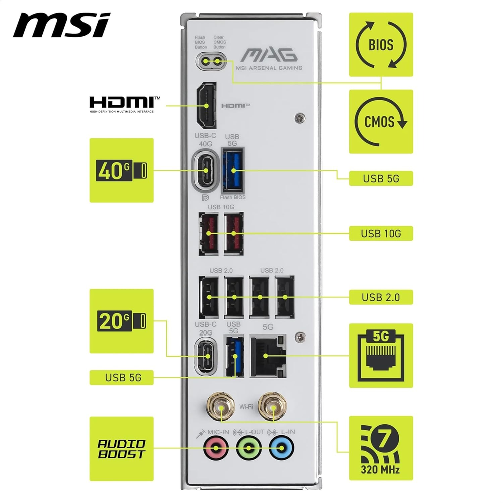 MSI MAG X870E GAMING PLUS MAX WIFI Motherboard