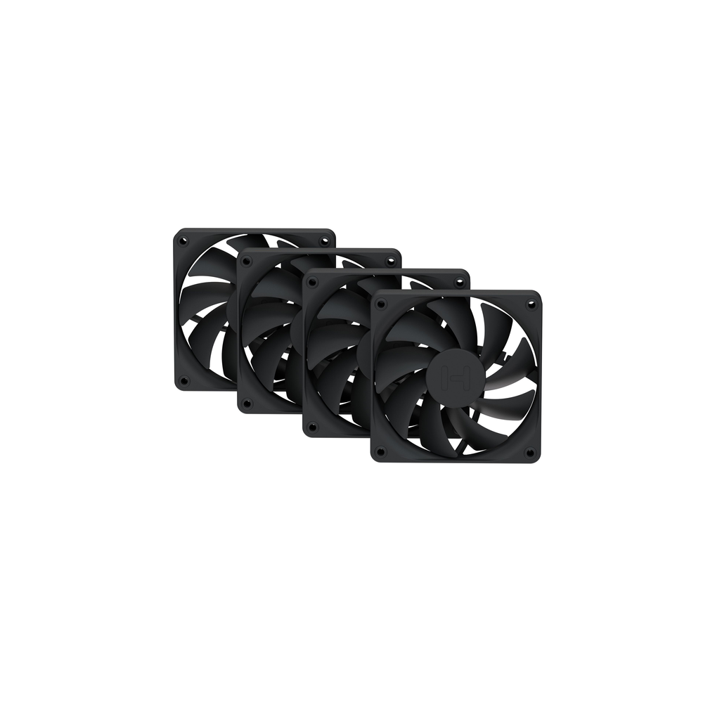 [Pitch Black] HYTE Flow FA12 120mm PC Case Fans (4-Pack)
