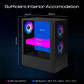 GAMDIAS TALOS E3 MESH ARGB Mid Tower PC Case (Black, Mesh Front, 3×120mm ARGB Fans, ATX Support, 360mm Radiator, Tempered Glass Side)