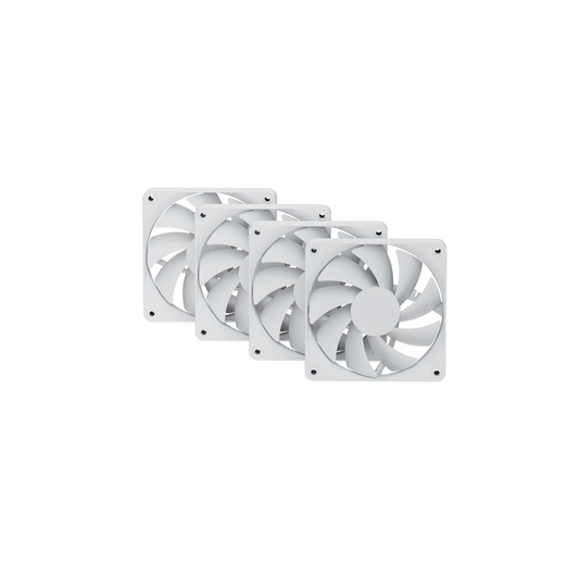 [Snow White] HYTE Flow FA12 120mm PC Case Fans (4-Pack)