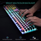 AULA F2088 Typewriter Style Wired Mechanical Gaming Keyboard | Black, Brown Switches, Without Handrest (F2088WHB)
