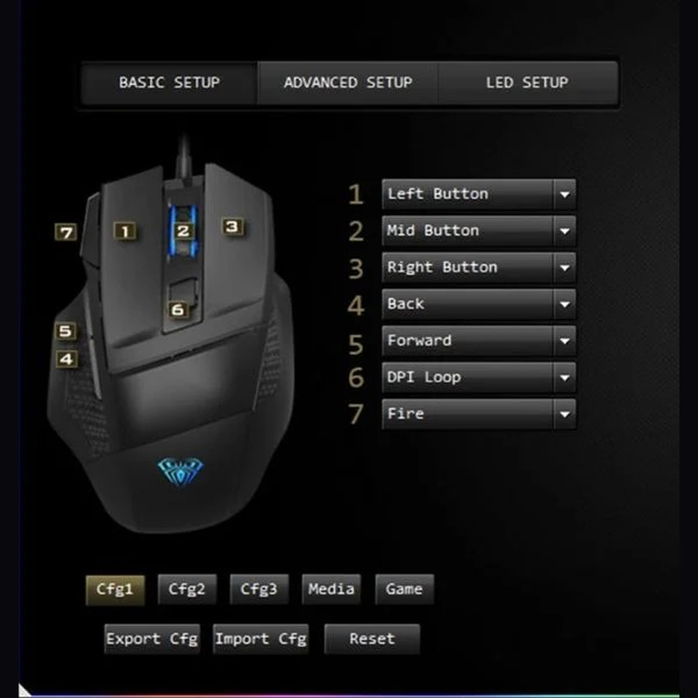 AULA SC550 Dual-Mode Wireless RGB Gaming Mouse | Black (SC550B)