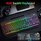 AULA T102 RGB Wired Gaming Keyboard & Mouse Combo | Black Panel, Black Keycaps (T102TB)