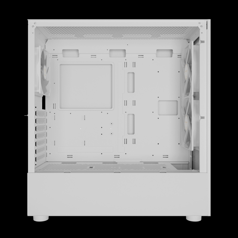 GAMDIAS TALOS E3 MESH ELITE WH ARGB (E-ATX) Mid Tower PC Case (White, Mesh Front, 3x ARGB PWM Fans, USB-C)