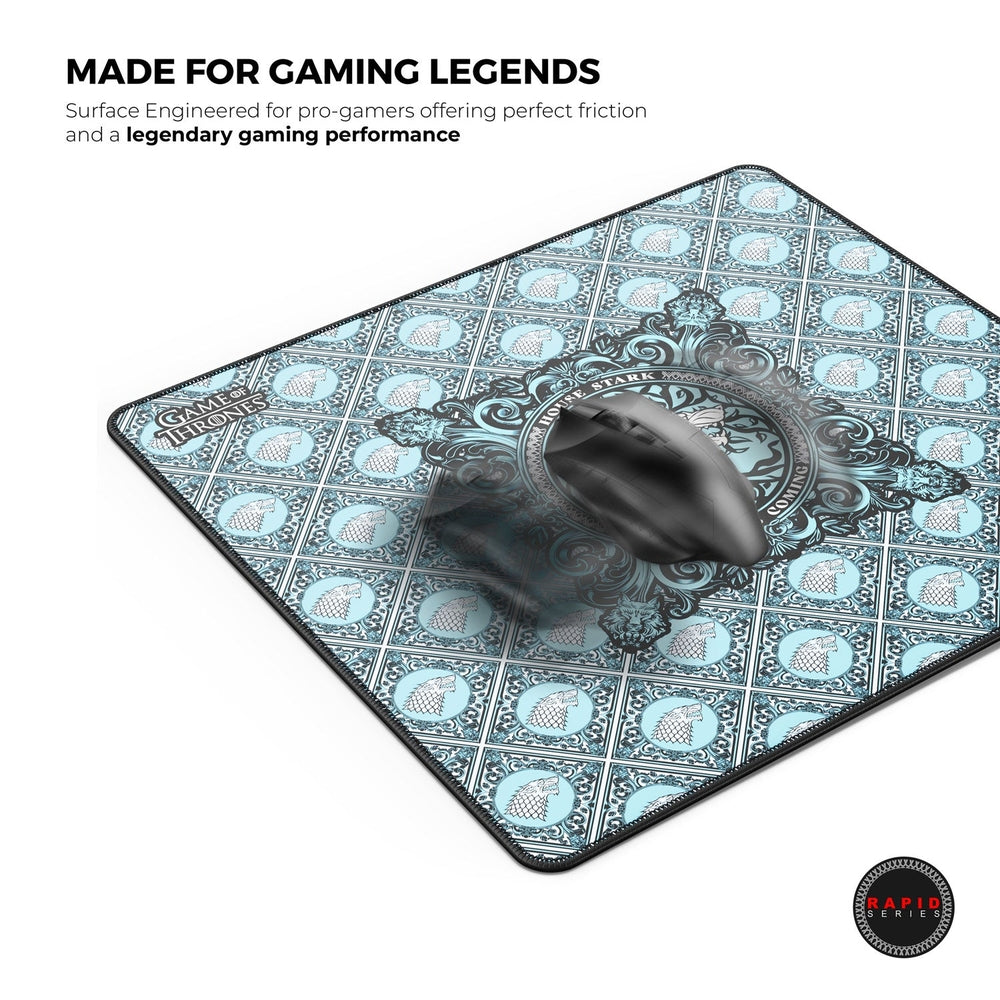 Cybeart | House Stark Gaming Mouse Pad  | Waterproof, Never Slip Base, Stitched Edges, Esports Grade