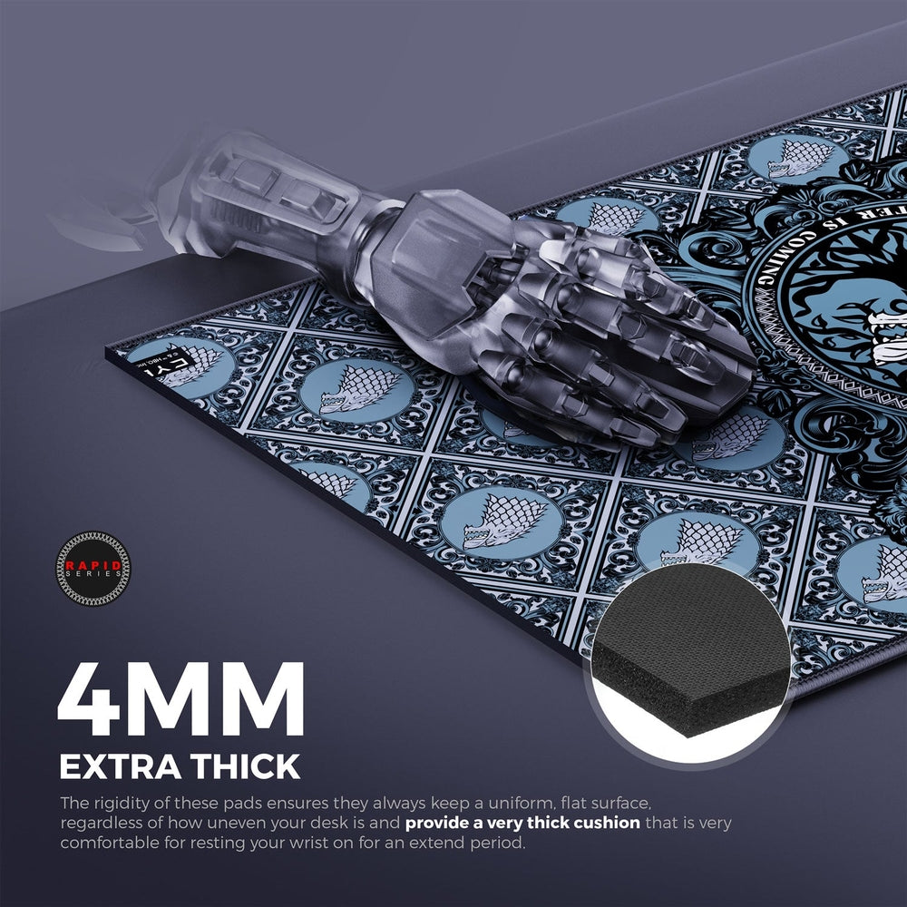 Cybeart | House Stark Gaming Mouse Pad  | Waterproof, Never Slip Base, Stitched Edges, Esports Grade