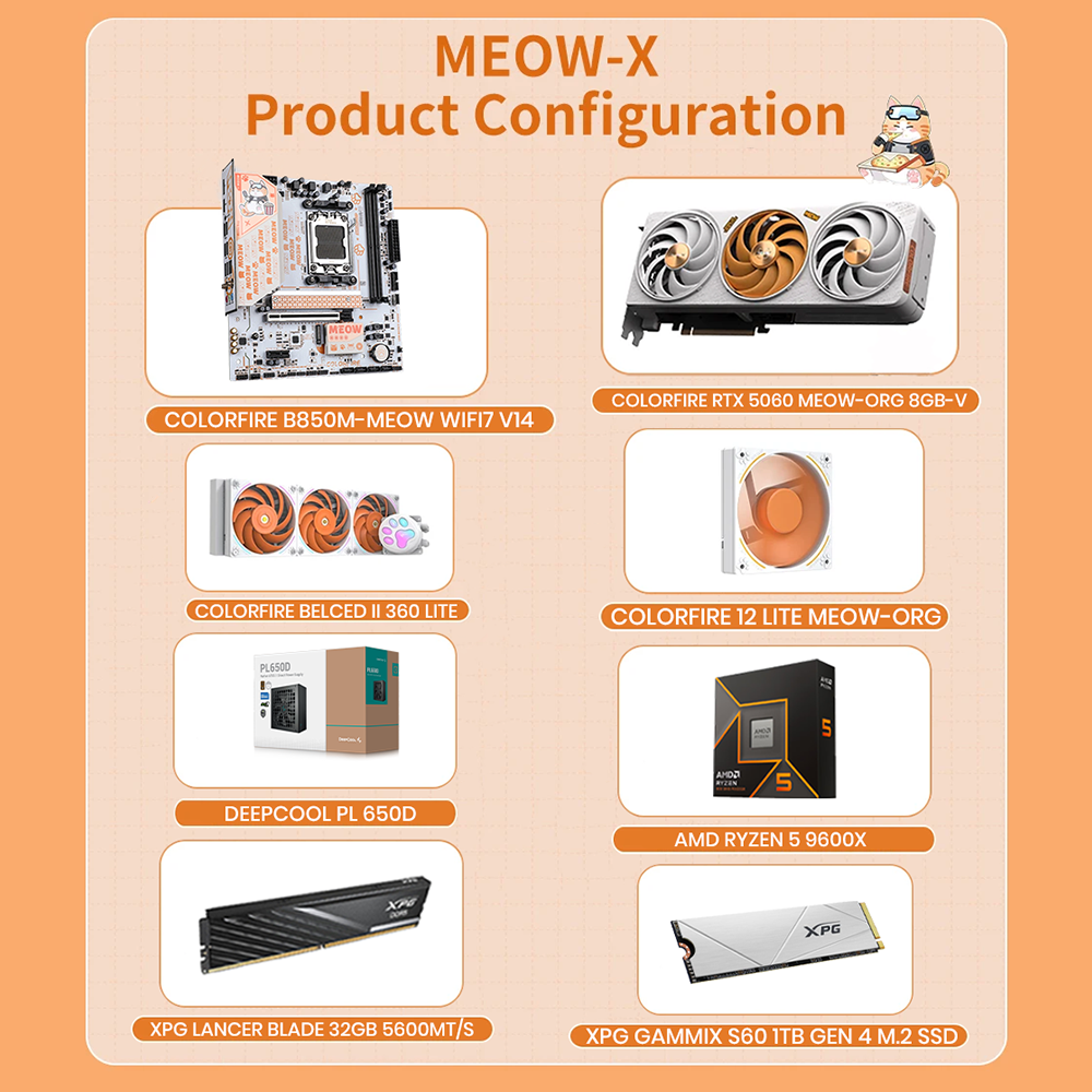COLORFIRE MEOW-X Gaming PC Set