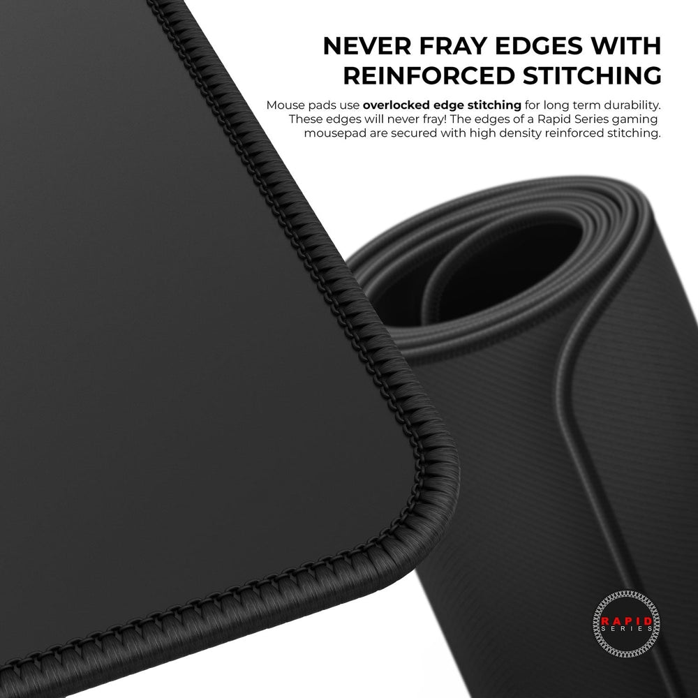 Cybeart | Ghost (Black) Gaming Desk Mat  | Waterproof, Never Slip Base, Stitched Edges, Esports Grade
